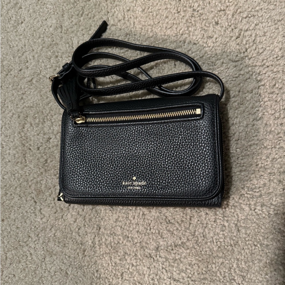 NWOT Kate Spade Chester Street Avie Black Pebbled Leather Crossbody